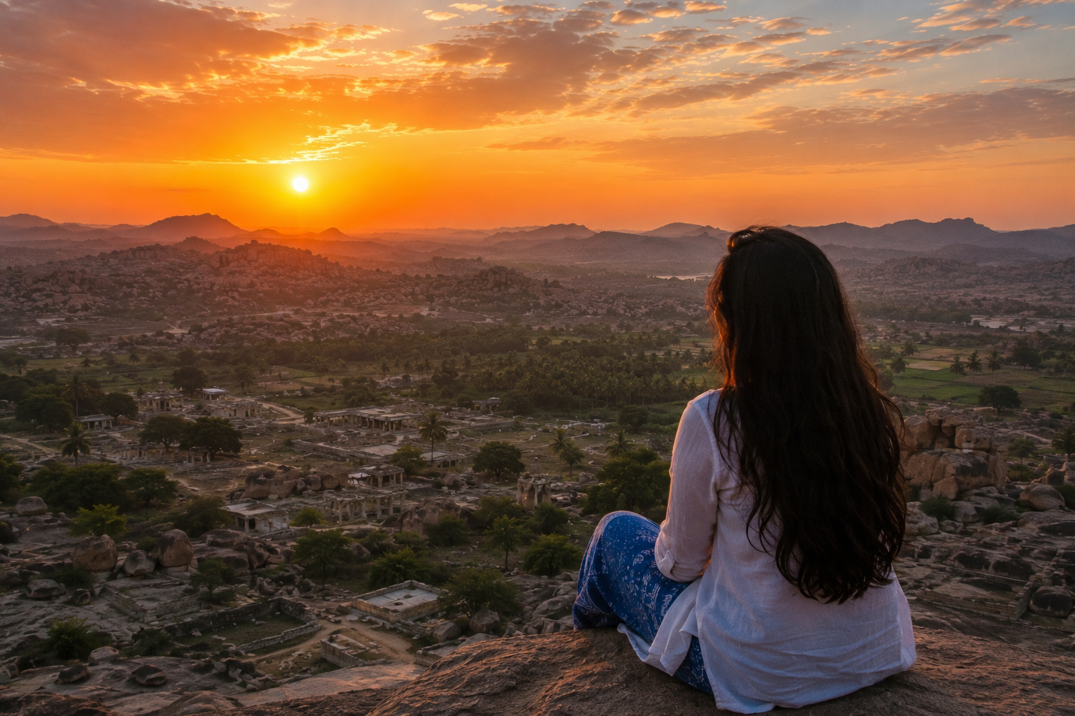 Sunrise from Matanga Hill Hampi